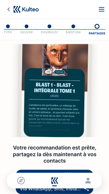 Etapes de création d'une recommandation