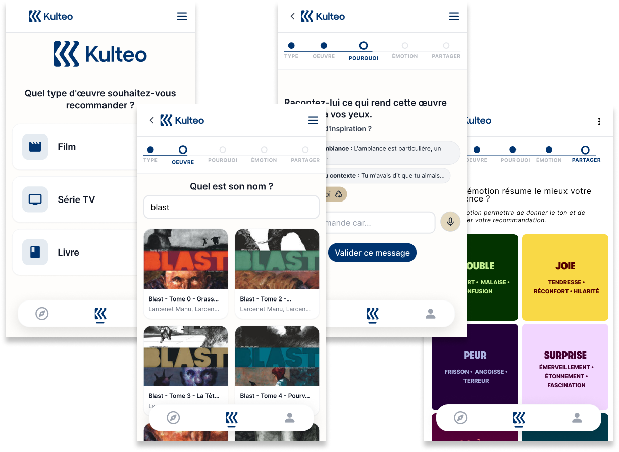 Etapes de création d'une recommandation