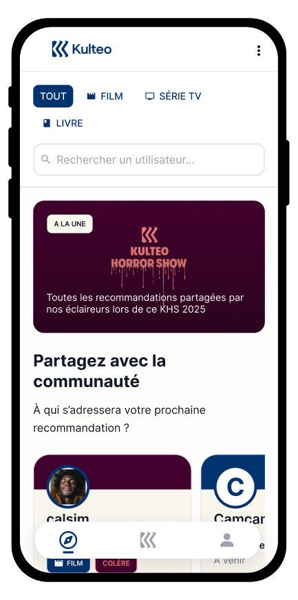 Aperçu de l'accueil de l'application